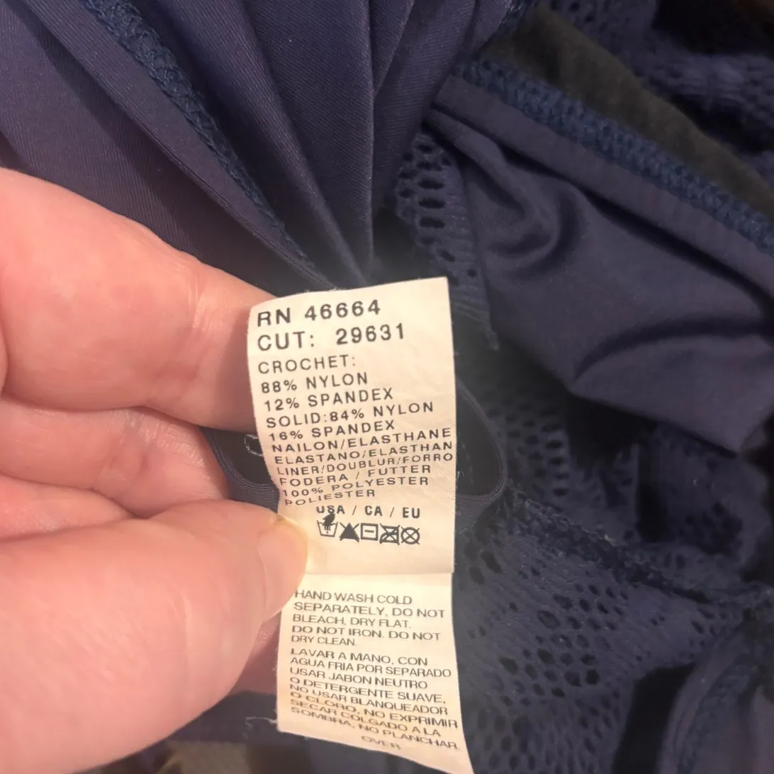 Nautica Grand Isle Blue Crochet One Piece Swimsuit size 14 Beach Vacation - Image 8