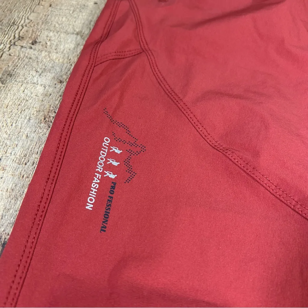 Womens Hiking Outdoor Pants XL Trail Performance Utility Activewear Gorpcore Red - Image 4