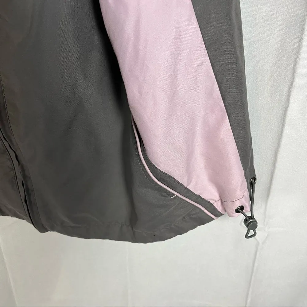 TANGERINE Women’s Windbreaker Jacket Mesh Interior Grey & Pink Petite Large PL - Image 5
