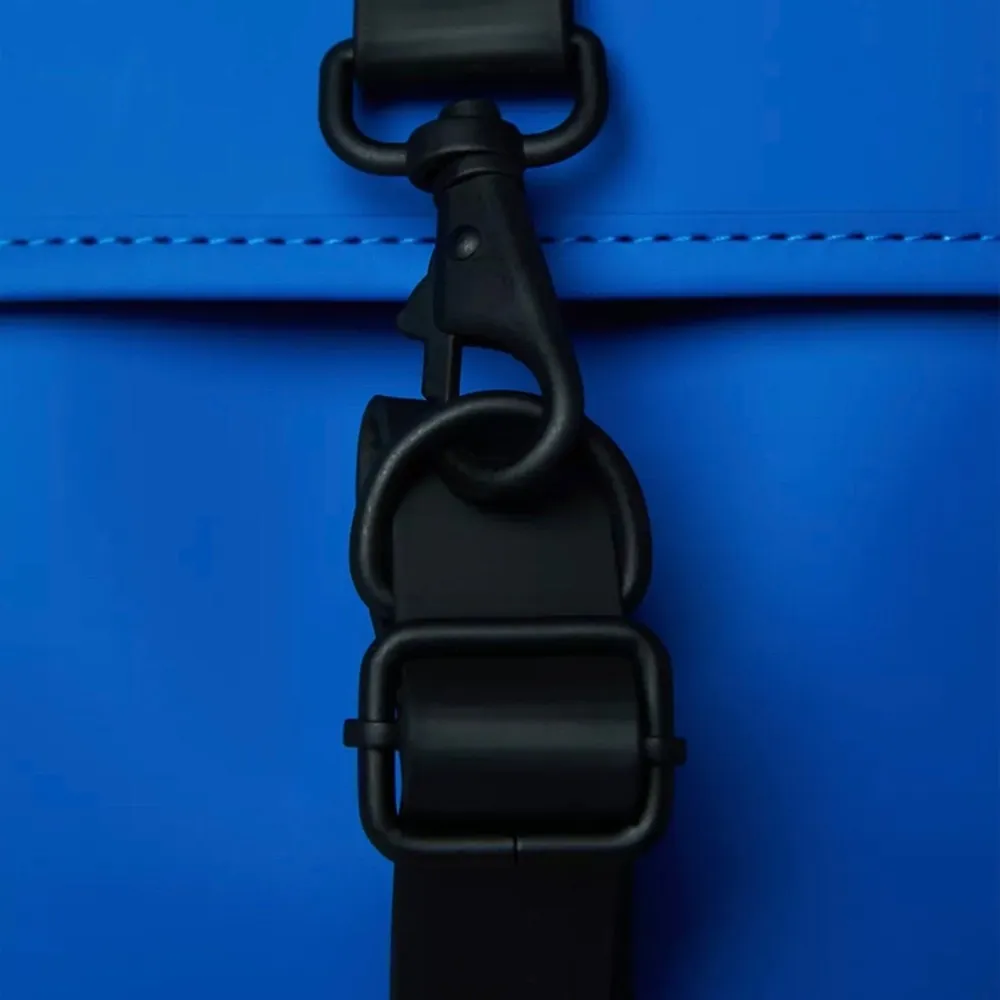 NWT RAINS Mini Rucksack Backpack Waves Blue Black Waterproof - Image 3