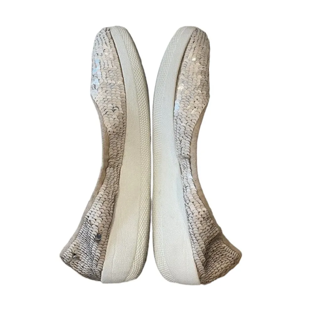 FITFLOP SEQUIN SUPERBALERINA PLATFORM BOW ROUND TOE COMFORT SHOES 10 - Image 6