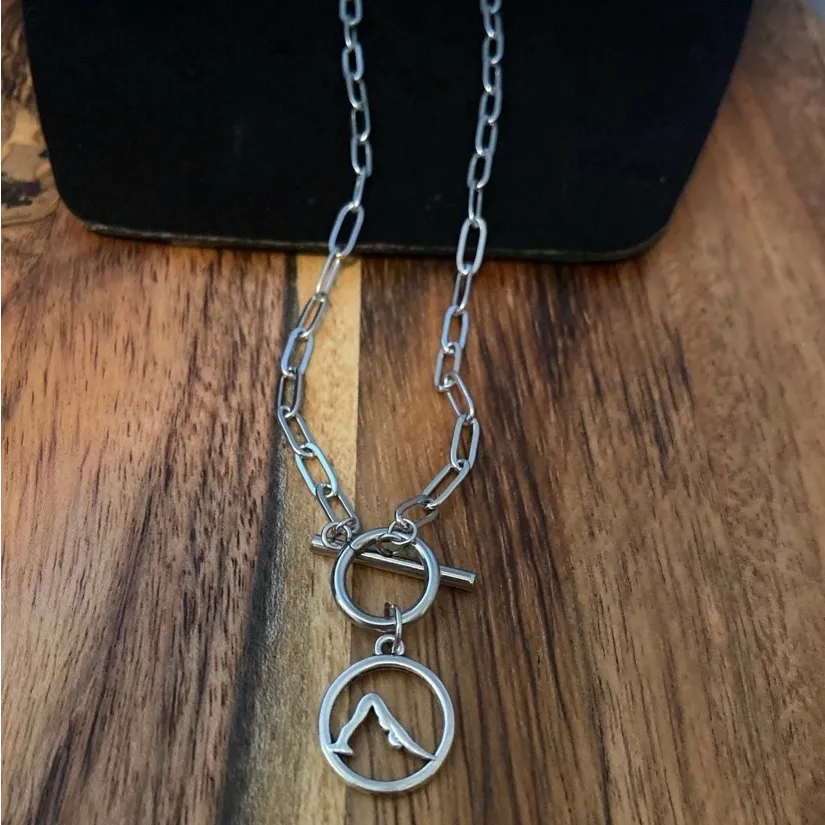 Silver Mountain Pendant Necklace - Image 2