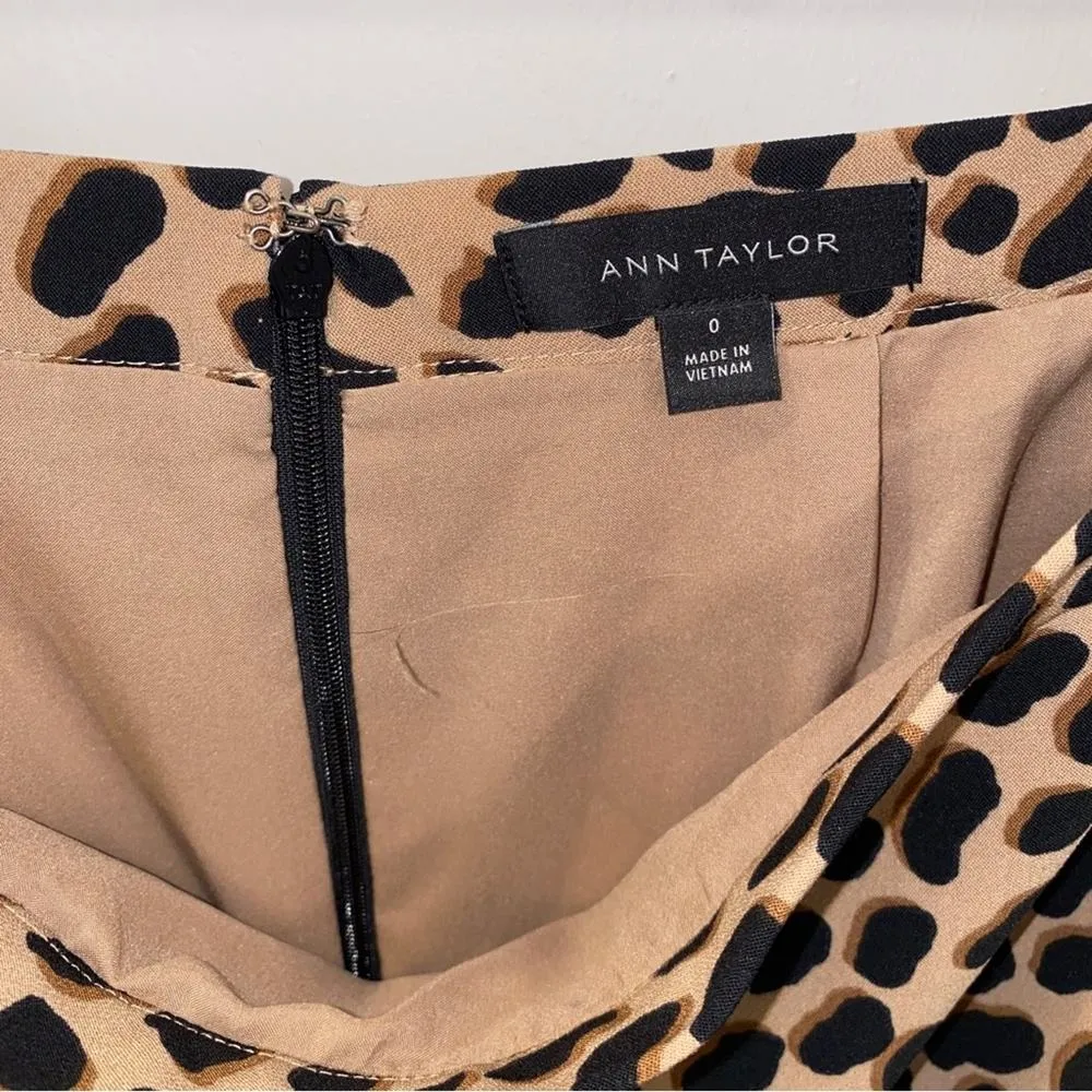 Ann Taylor Cheetah Leopard Animal Print Mafia Mob Wife Pencil Skirt Size 0 - Image 3