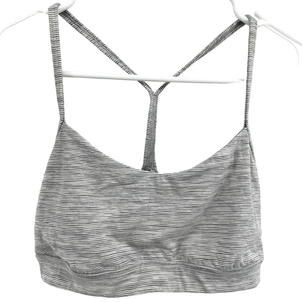 Lululemon Flow Y Nulu Sports Bra A–C Cups Wee Are From Space Nimbus Battleship 8 Gray Size M - Image 2