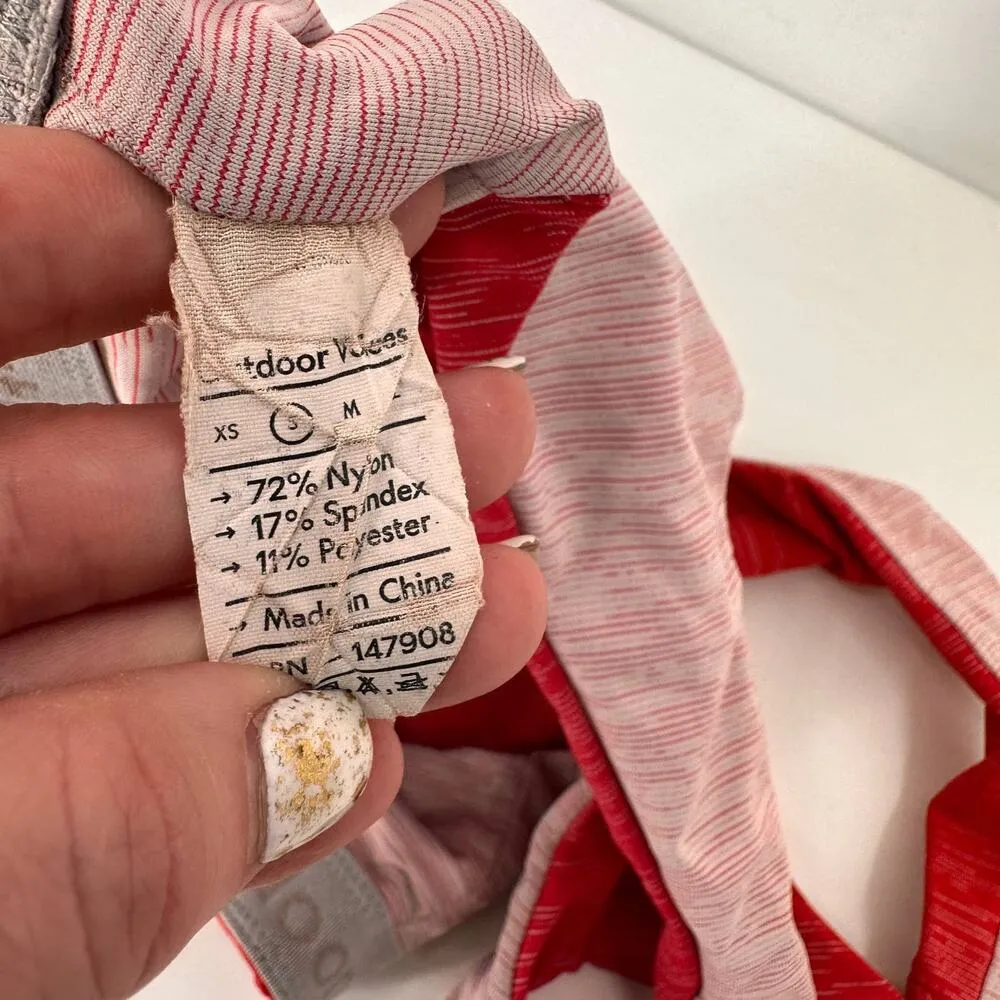 Outdoor Voices Red Halter Sports Bra Size Small - Image 3