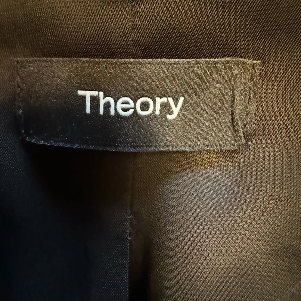 $495 Theory Women's Blue Dover Windowpane Plaid Single-Breasted Blazer Jacket 6 - Image 5