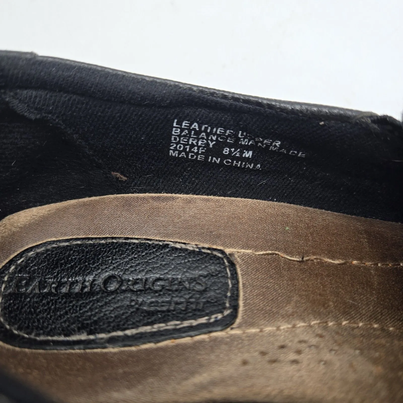 Earth Origins Women Loafers Leather Black SlipOn Sz 8.5 M Derby Shoes Block Heel - Image 13