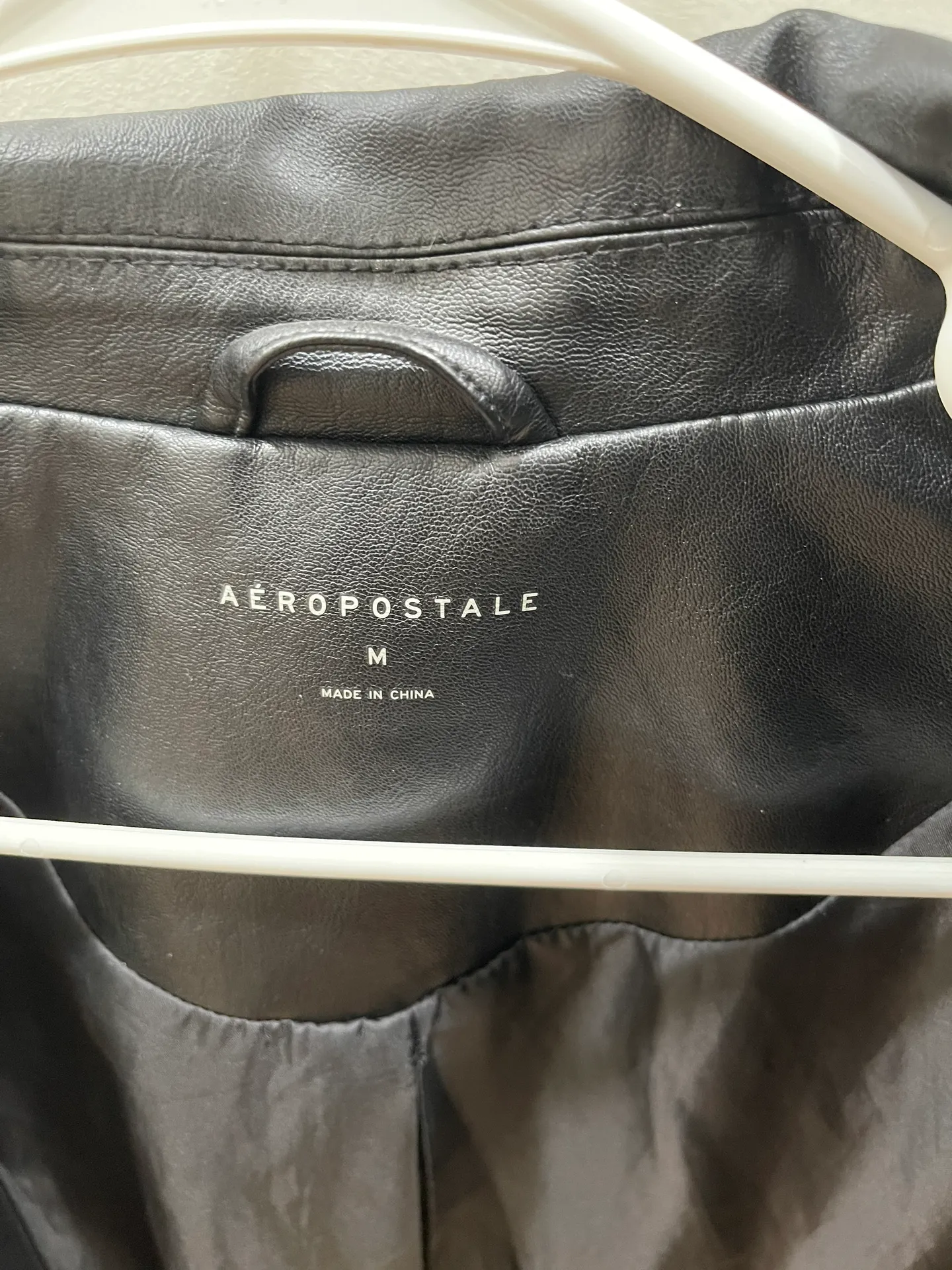 Aeropostale Black Leather Jacket - Image 3