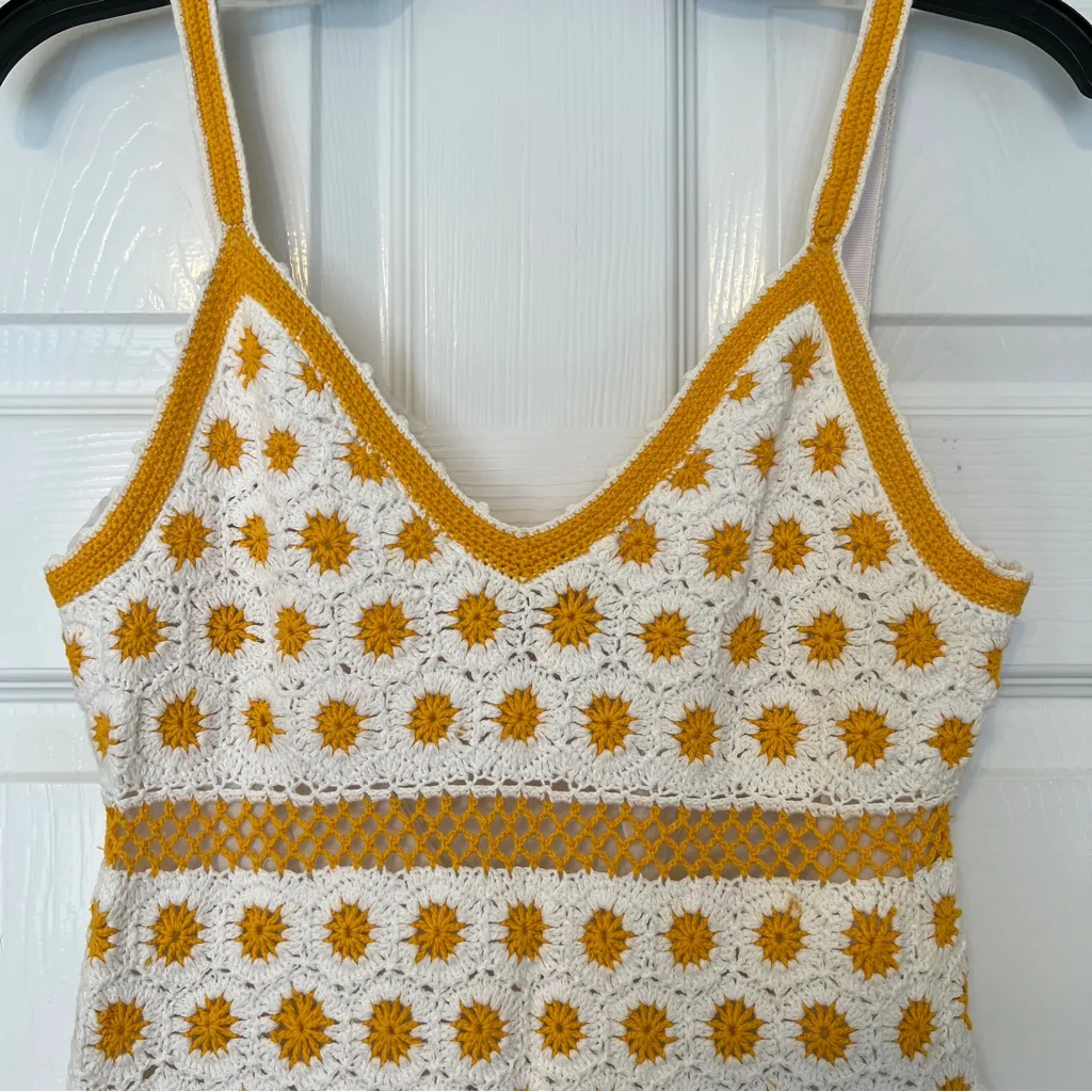 Tory Burch crochet dress daisy XS - Image 2