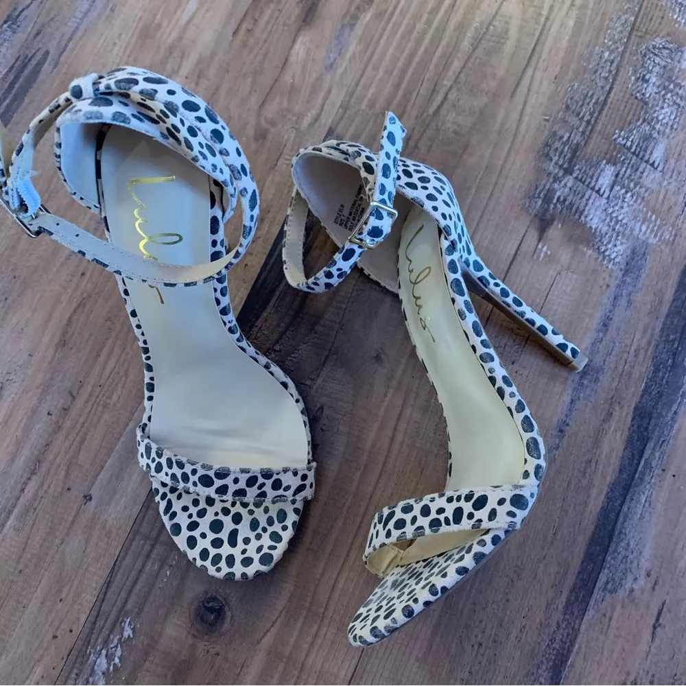 Lulus Baby Cheetah Single Ankle Strap Heels Size 7 Shoes - Image 11
