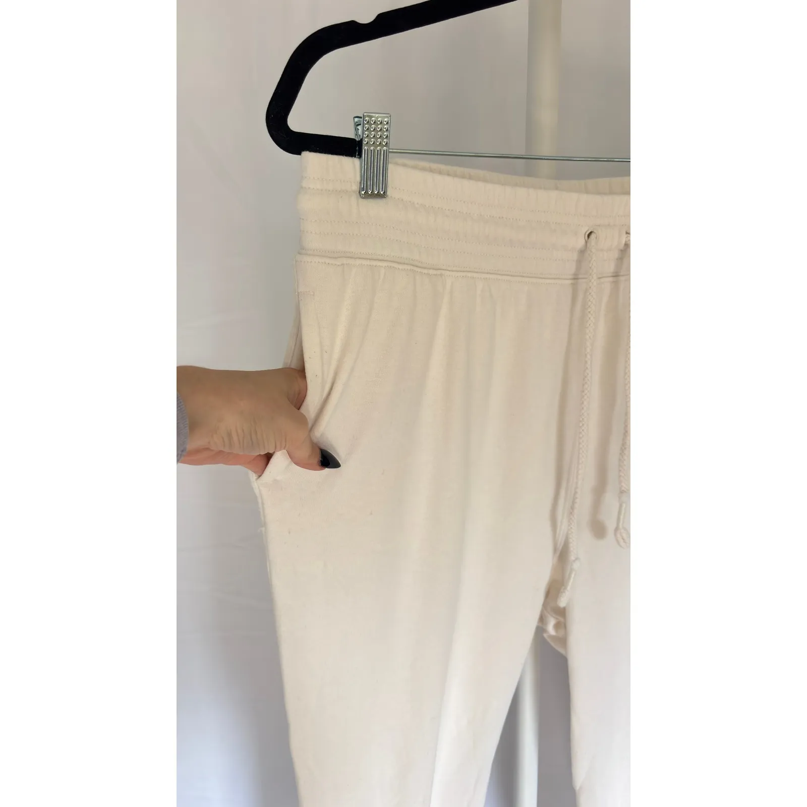 FP Movement Cream Jogger Sweatpants Drawstring Pockets Lounge Casual Womens Sz L Size L - Image 5