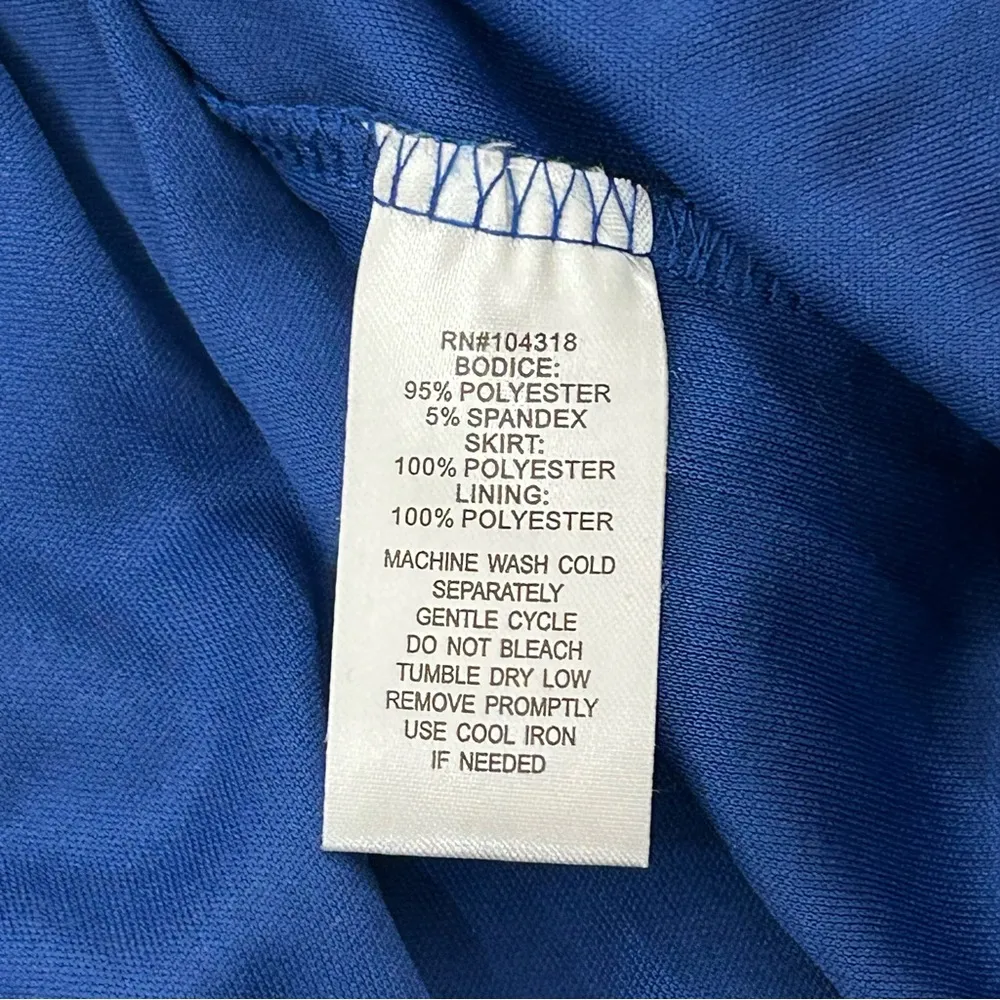 Allison Brittney Navy Multicolored Casual Summer Maxi Dress Women’s Size L - Image 11