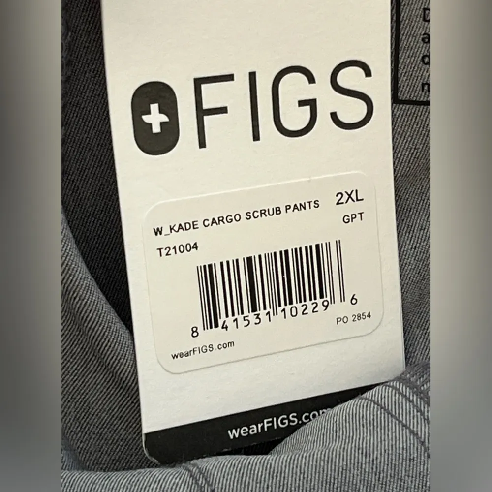 NWT Figs Kade cargo scrub pants graphite grey XXL - Image 10