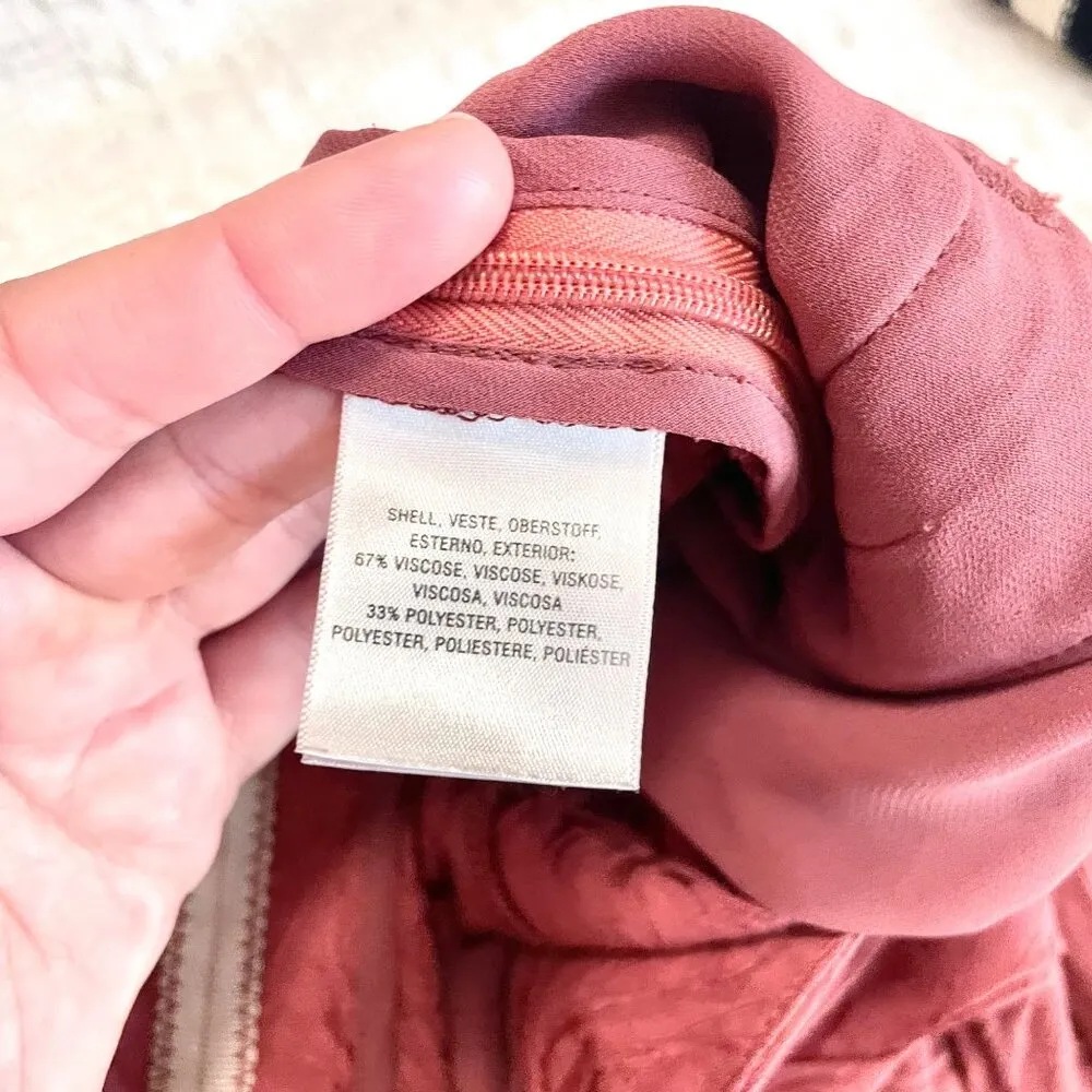 Anthropologie Ett:twa Aubade Tie Waist Pink Floral Crop Pants Size 4 - Image 5