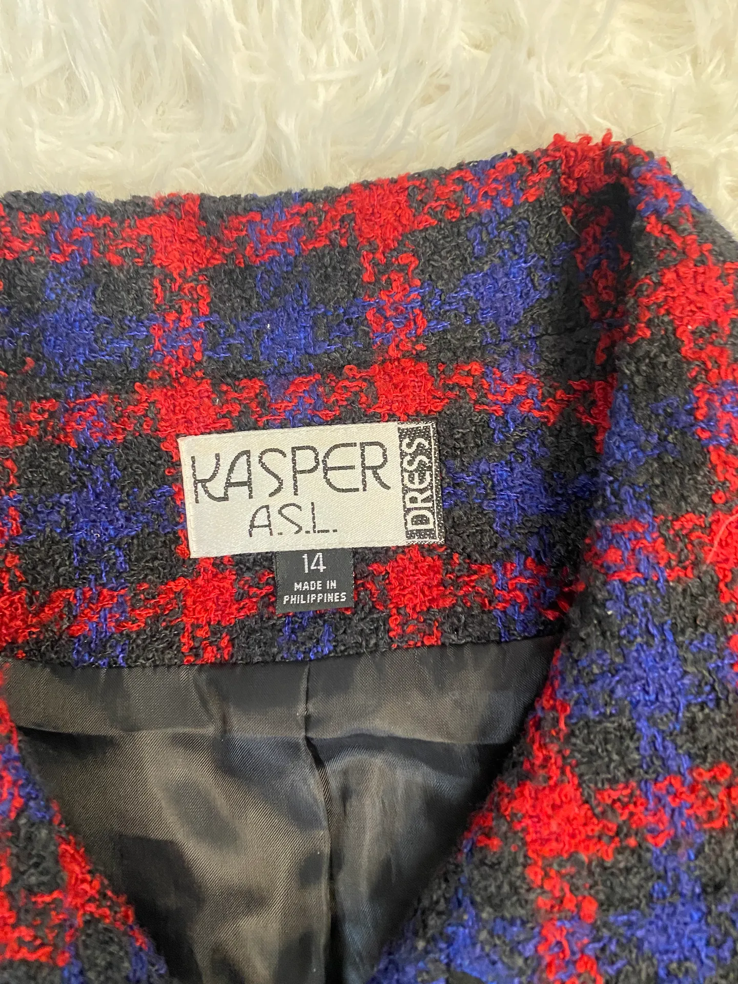 Vintage Plaid Jacket Multiple Size 14 - Image 4