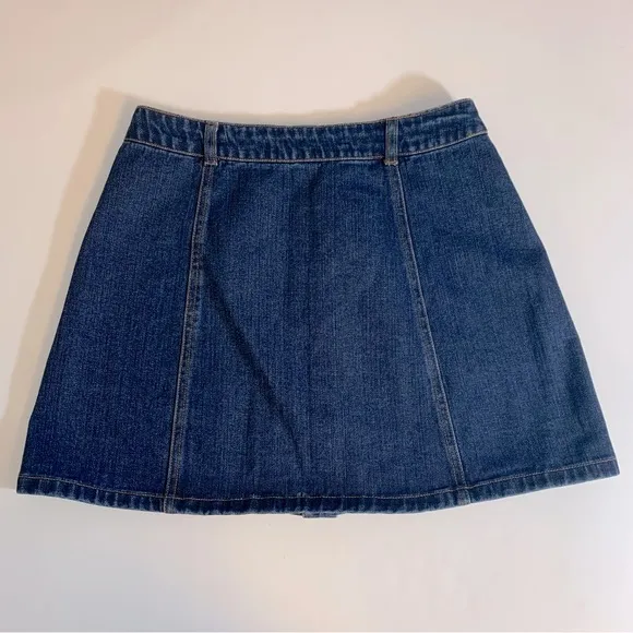 Life in Progress Blue Denim Button Down Mini Skirt‎ Size M - Image 3