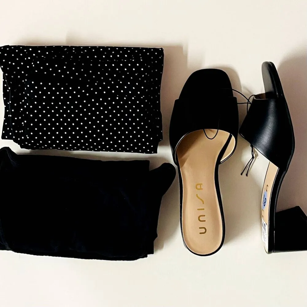 Vintage Black & White Polka Dot Pin Up Ankle Pants Size S EUC - Image 2