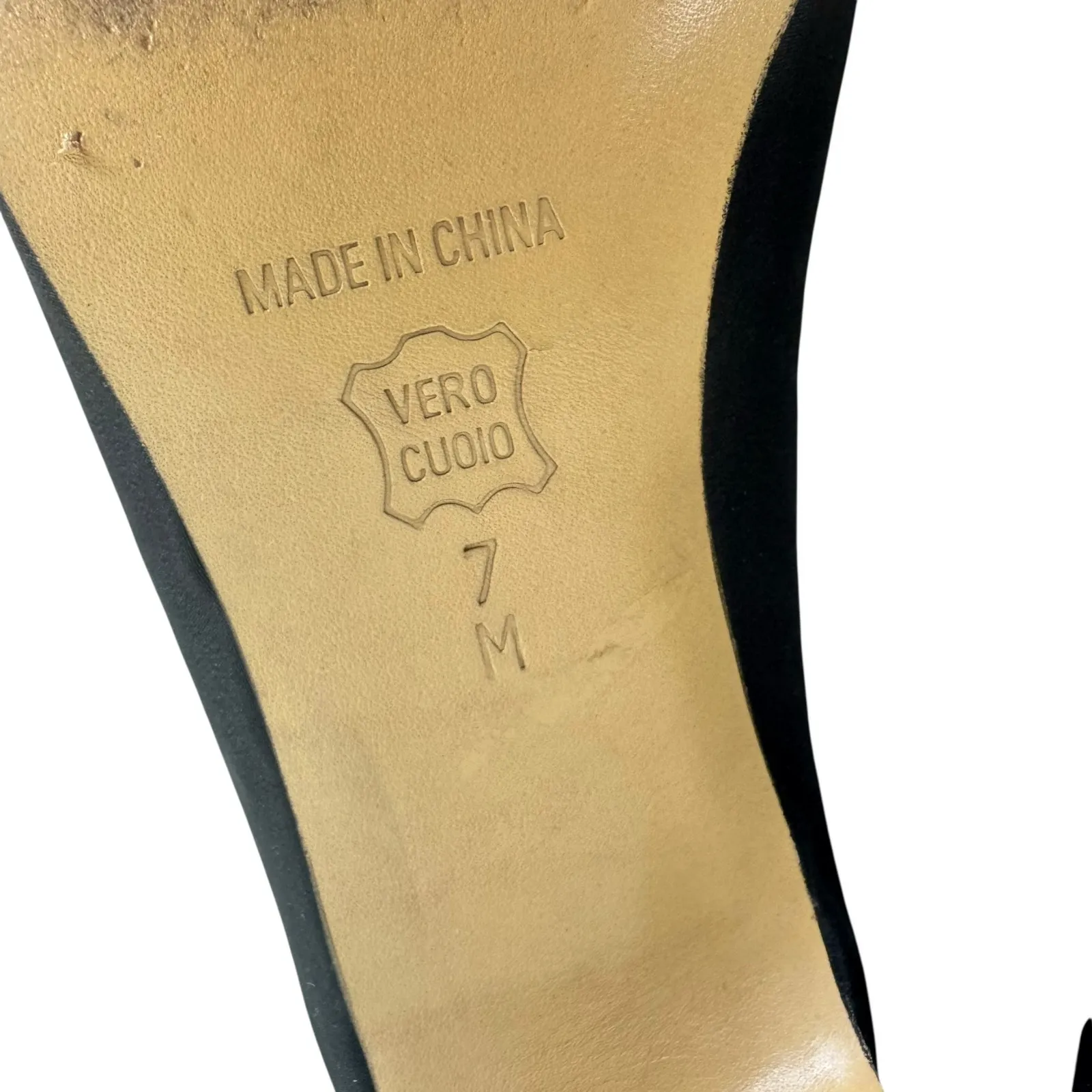 VAN ELi East Black Satin Block Heel Open Toe Slip On Pumps Leather Sole Size 7 - Image 5