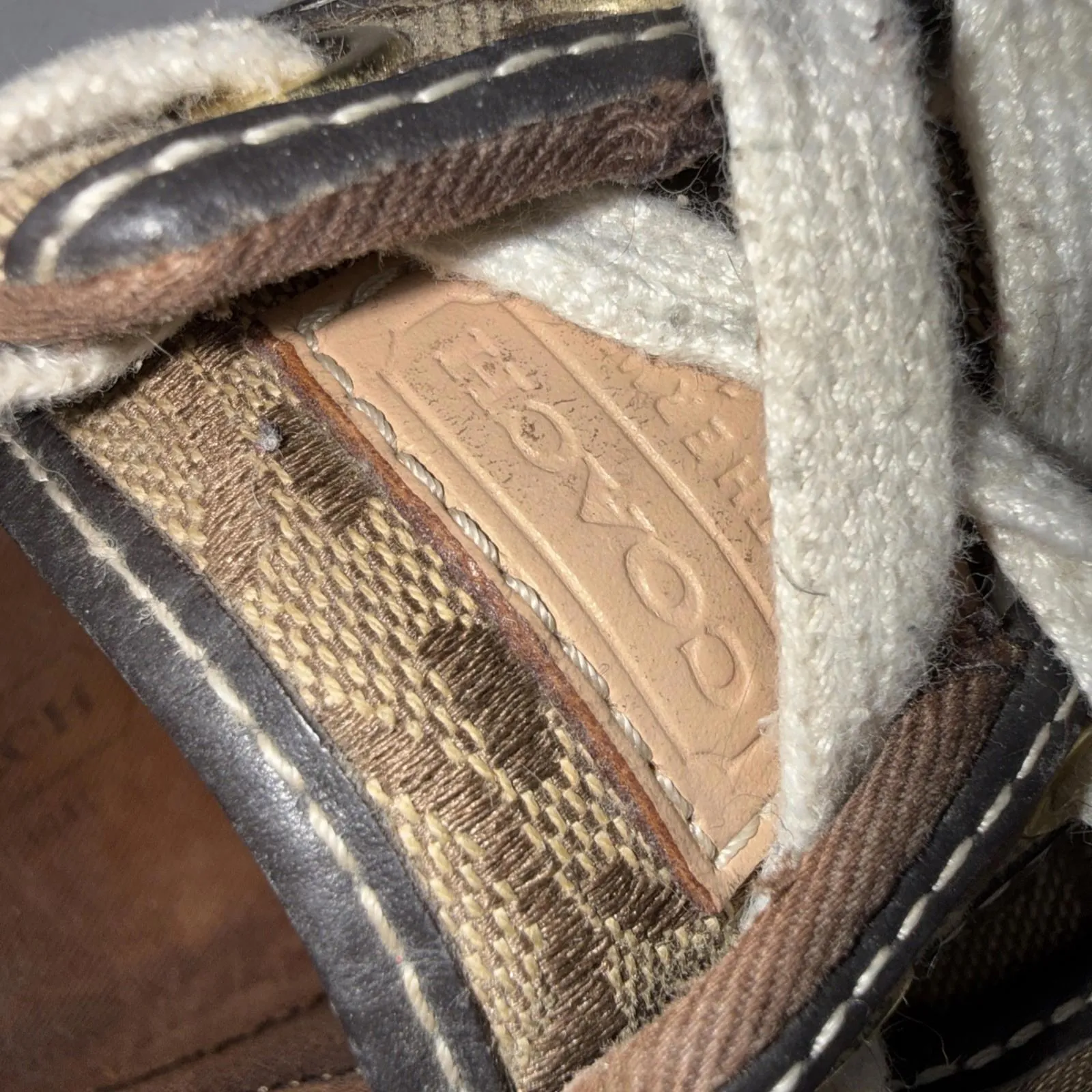 Coach Barrett Brown Vintage Style Monogram Designer Tennis Shoes 7.5B - Image 14