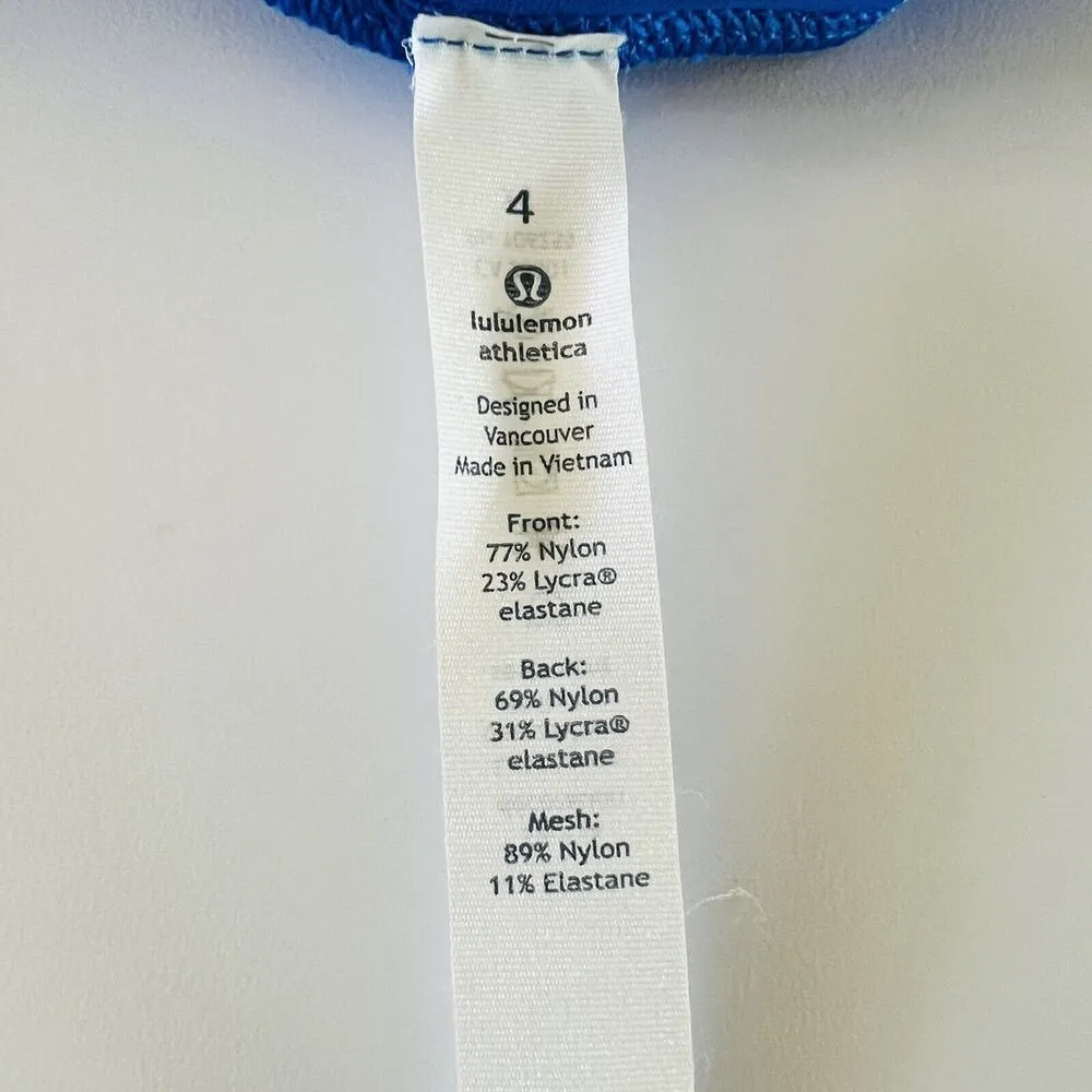 LULULEMON ATHLETICA Solid Cerulean Blue Inspire Tight II Leggings - US 4 - Image 7