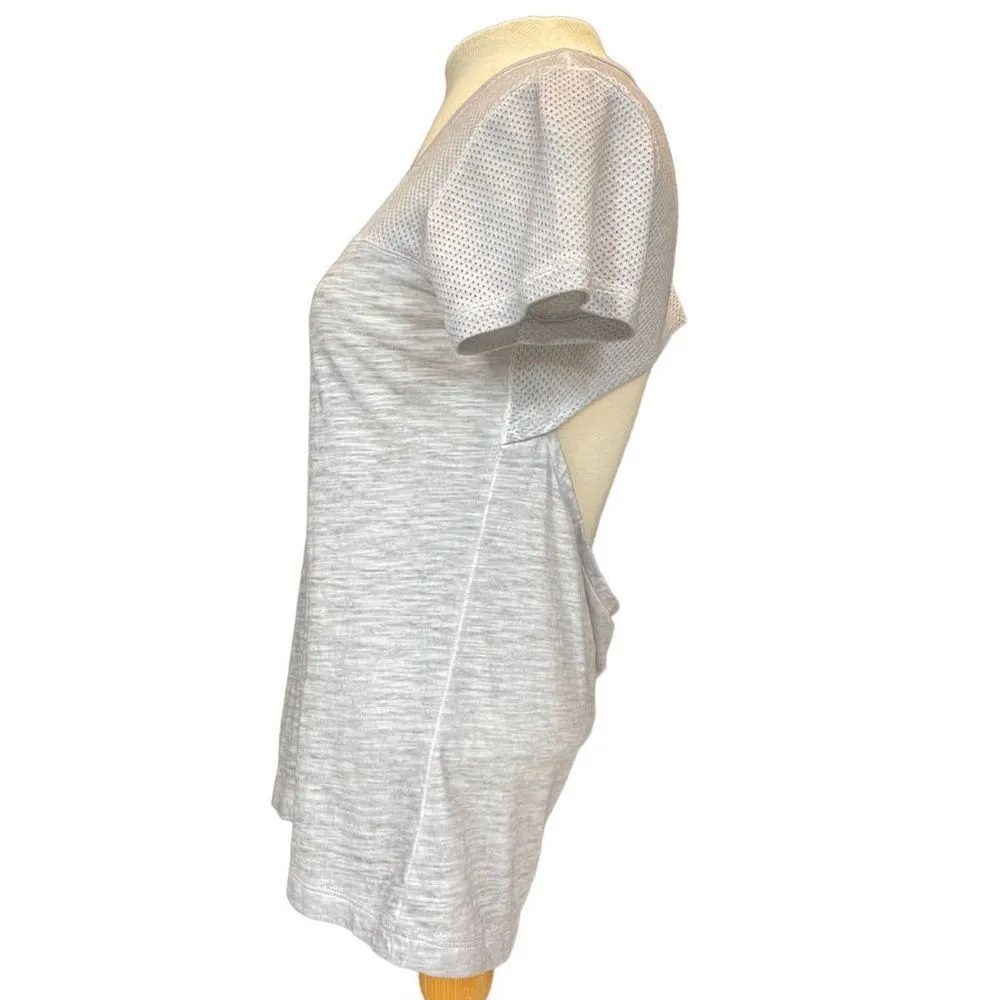 LORNA Jane ‘Cara’ Short Sleeve Open Back Tee Shirt In Heathered Gray Size Small - Image 5