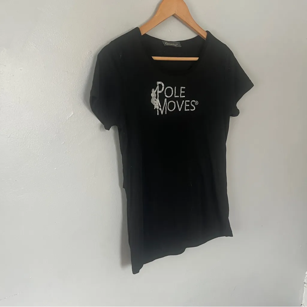 Black Angel Wing Cutout Women's Top Size L - Image 2