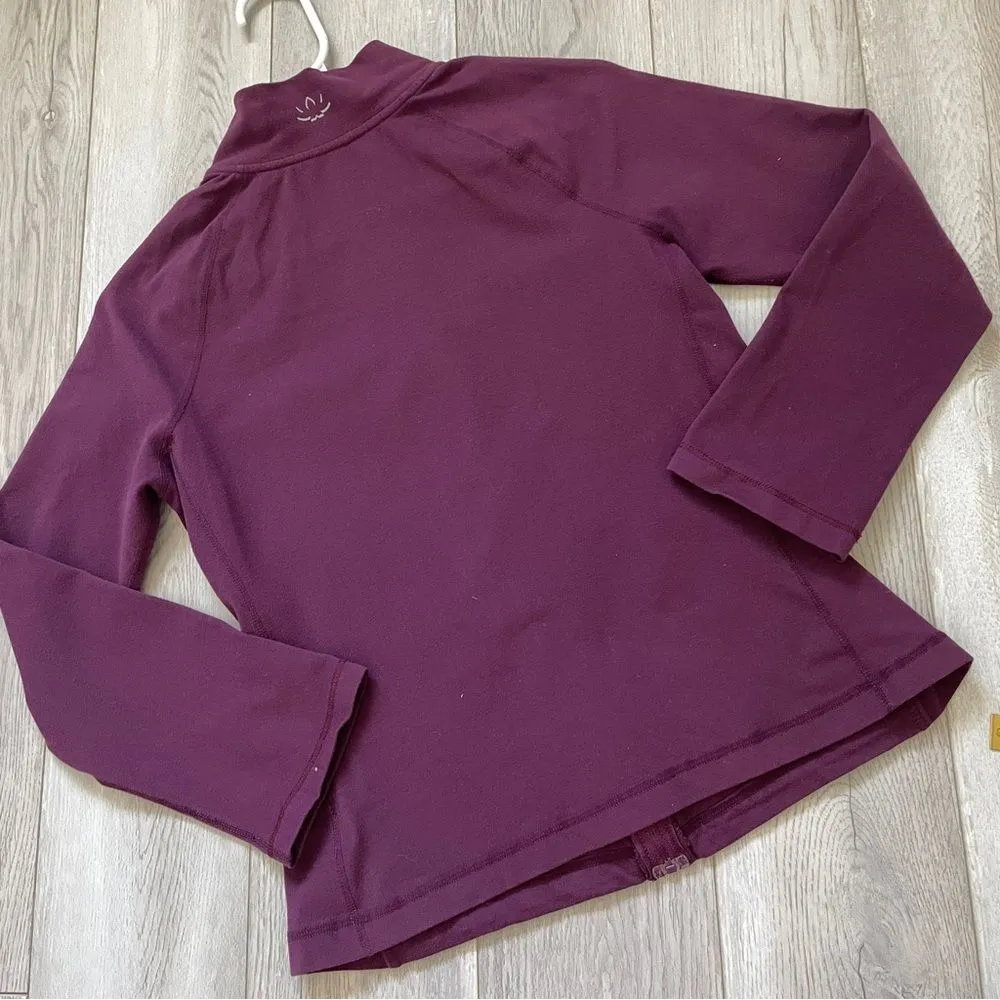 Beyond Yoga On the Go Mock Neck Jacket Purple (Small) full zip athleisure gym - Image 4