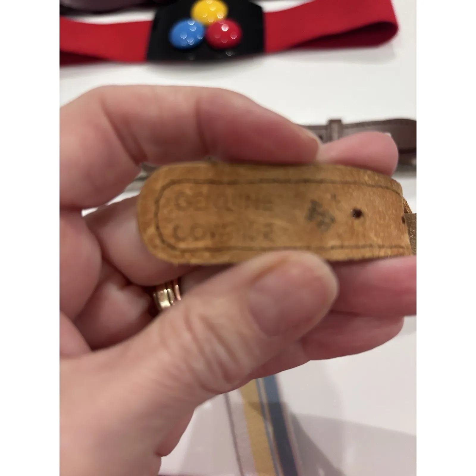 VTG Lot Of 3 Belts BOHO Leather Mix Stretch Women’s 90s Y2K Medium - Image 3