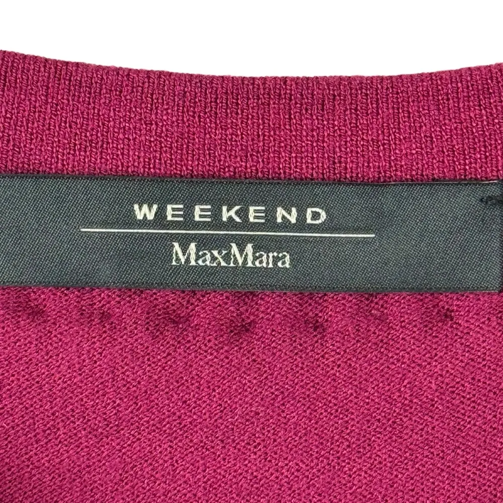 Weekend Max Mara Beaded Neckline Color Block Knit Shift Dress Size Medium - Image 13