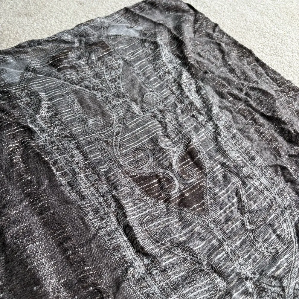 Charming Charlie  Gray Geometric Scarf - Image 5