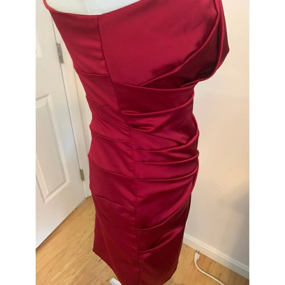 David’s bridal red bridesmaids size 2 made of honor sexy cocktail dress - Image 5