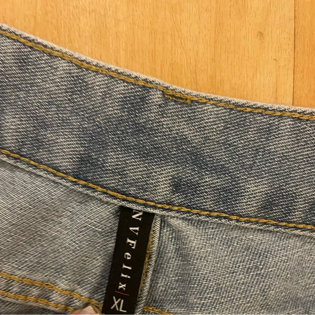 NWT High Rise Straight Leg Jeans Waist 33" Felix Denim Blue - Image 3