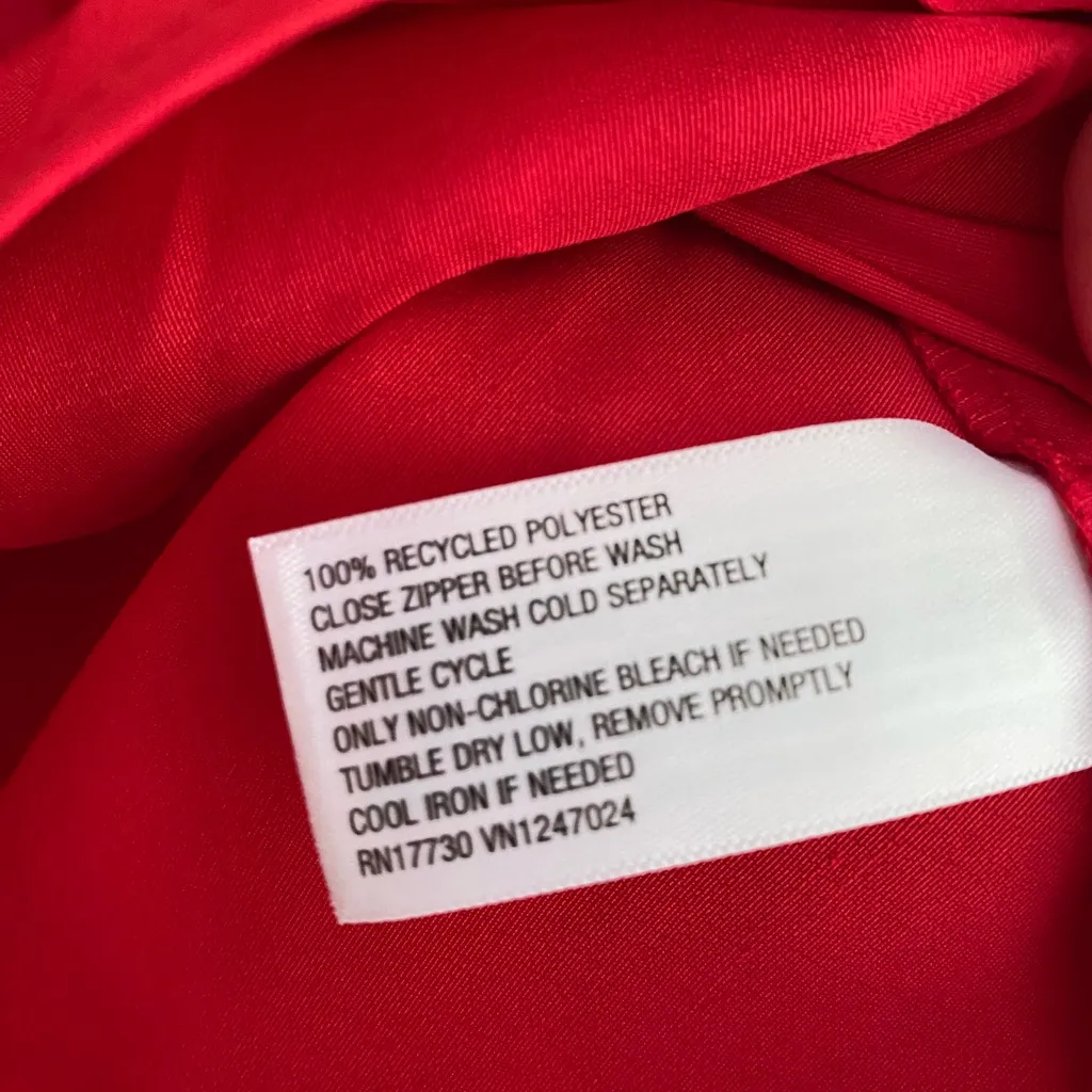 A New Day Sleeveless Bow Silky Red A-Line Fit n Flare Midi Dress 10 Holiday Xmas - Image 6