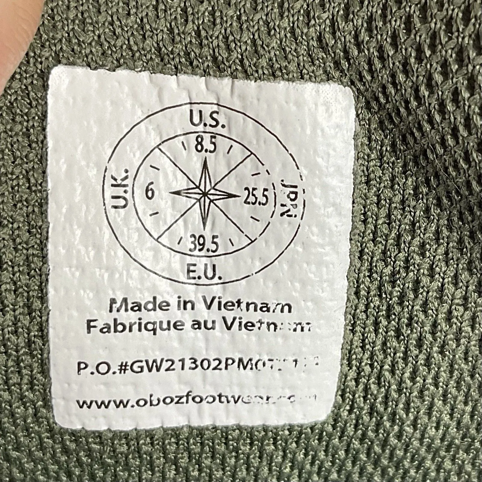 Oboz Firebrand II Hiking Boots Womens Sz 8.5 Low Waterproof Pale Moss Outdoor Green - Image 5