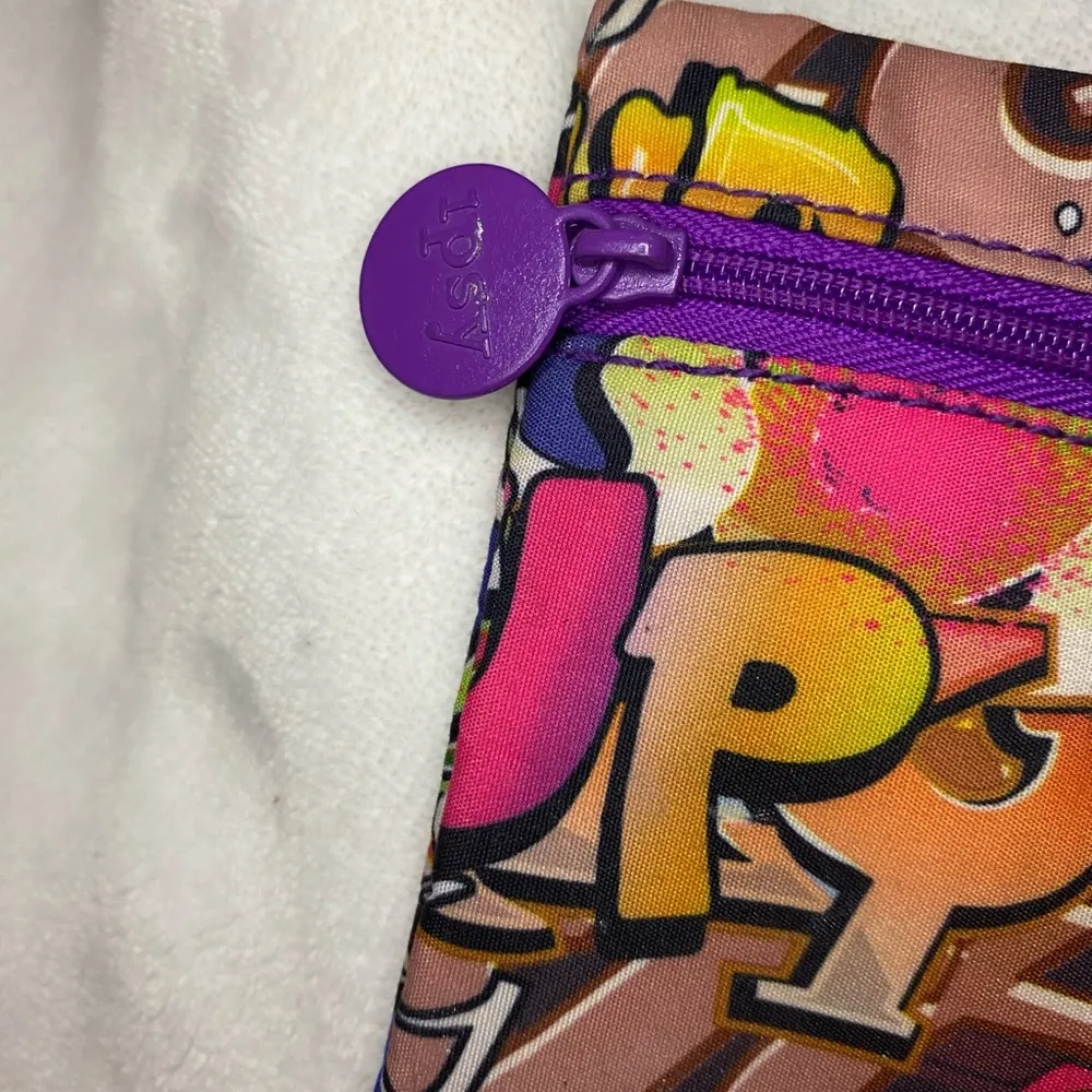 Ipsy Graffiti cosmetics bag multi colored (purple,yellow,pink,green,blue,orange) - Image 3