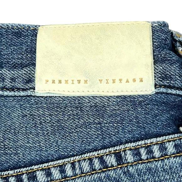 Citizens of Humanity‎ Liya Classic Fit Crop Sz 22" Blue Distressed Summer Sleek - Image 6