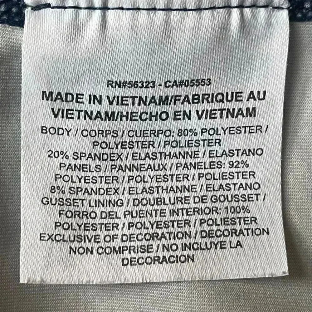 Nike Dri Fit Pro Tropical Leaf Floral Blue Leggings Size XS #1798 - Image 6