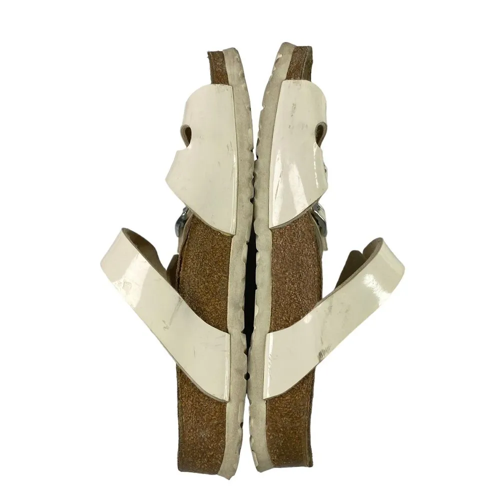 Birkenstock Birki's Sandals White three straps with buckles EU‎ 40 L9 M7 - Image 9