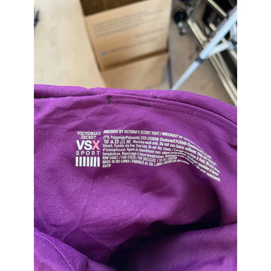 Victoria's Secret Women's Leggings Purple XS - Image 3