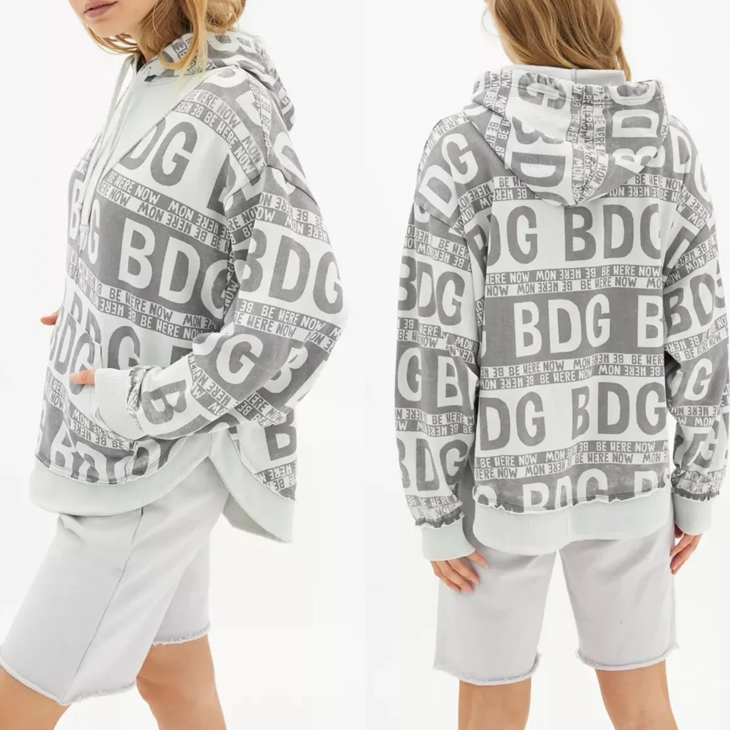 BDG URBAN OUTFITTERS AUTUMN HOODIE LOGO WASHED OUT SZ M - Image 2