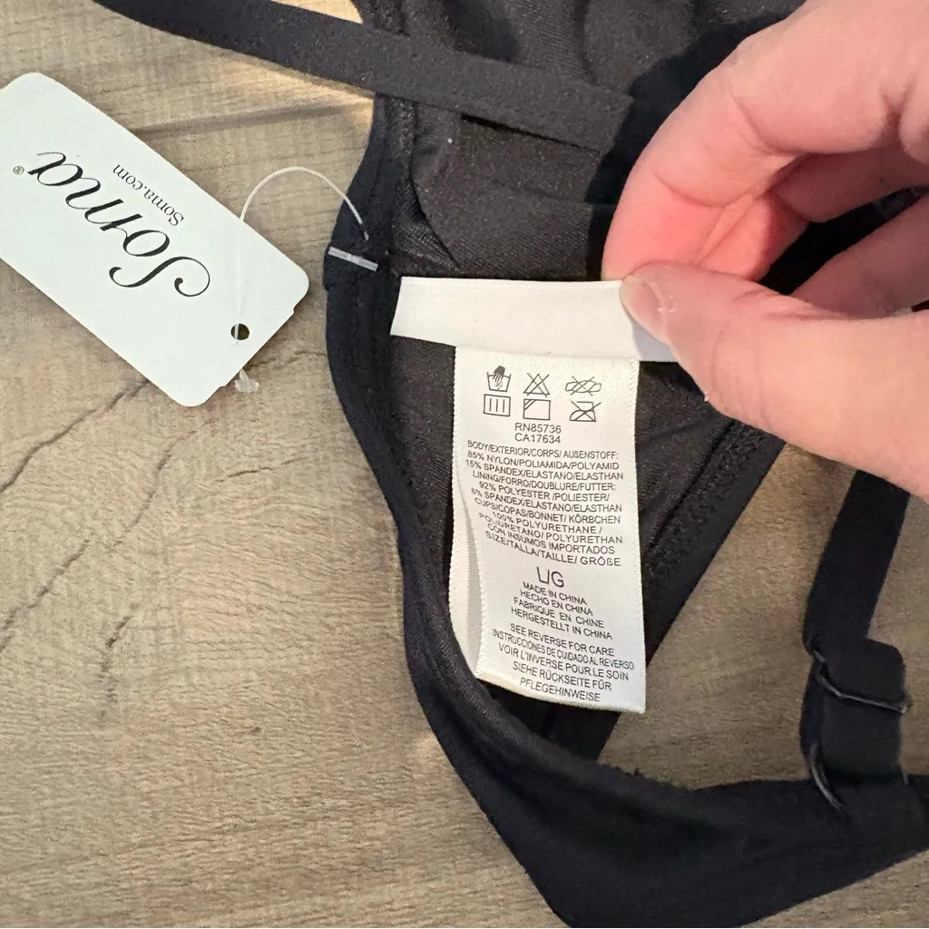 Soma underwire bikini top black size large - Image 6