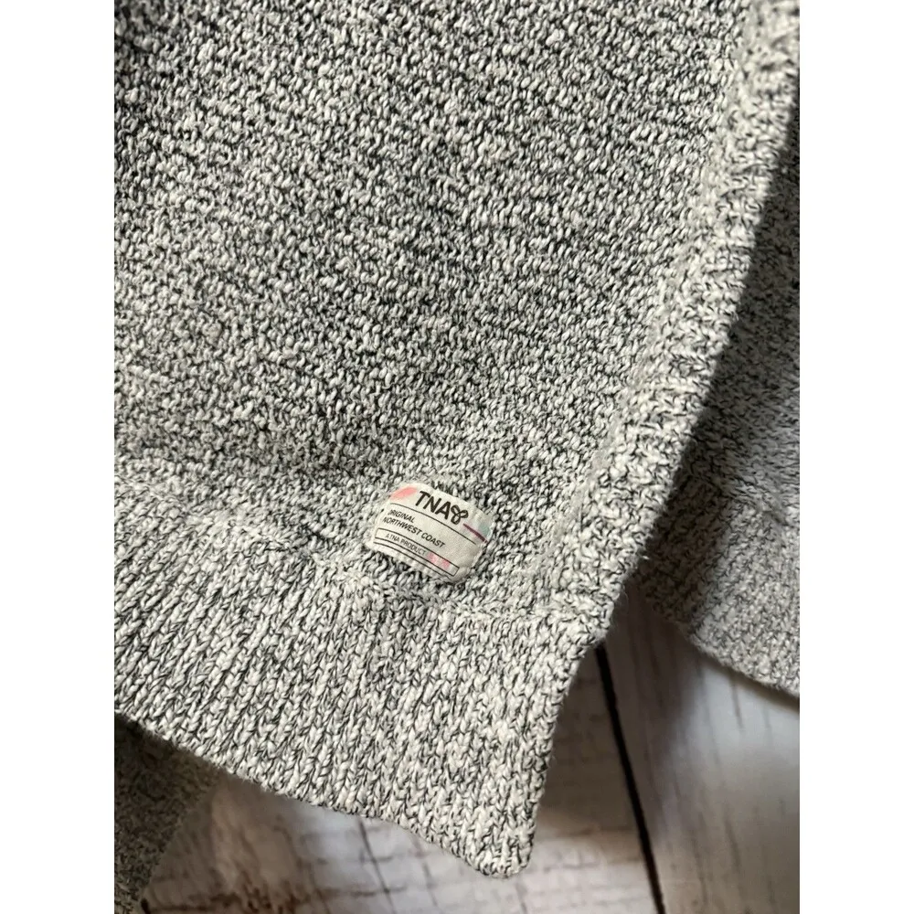 Aritzia TNA Ionic Cape Gray Oversized Knit Open Cardigan Size Medium - Image 5