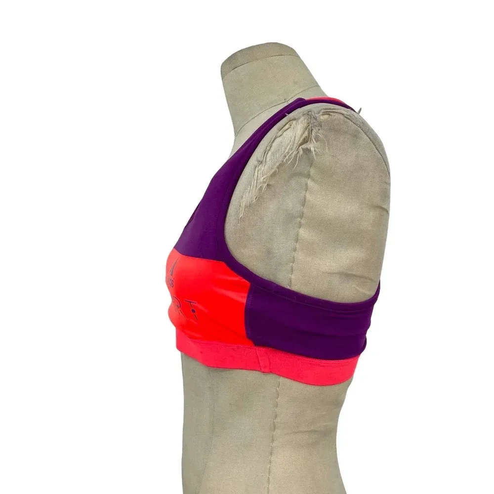 Adidas Stellasport Stella McCartney Sports Bra Logo Purple Pink Size Small - Image 6