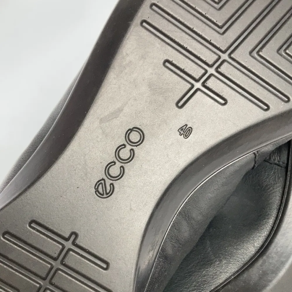 ECCO‎ black leather ballet flats size 40 - Image 6