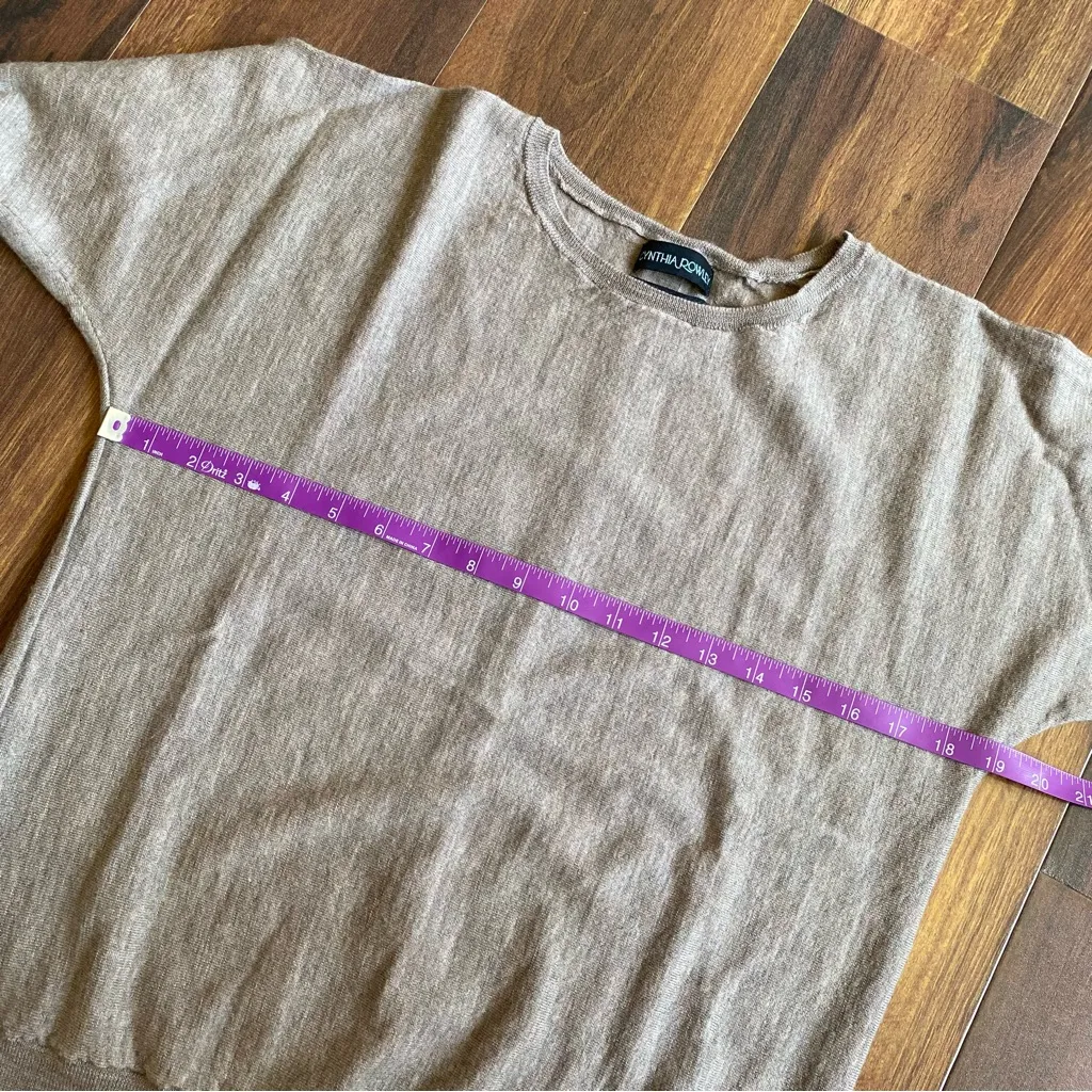 Cynthia Rowley 100% Extra Fine Merino Wool Lighweight Sweater Button Back - Image 7