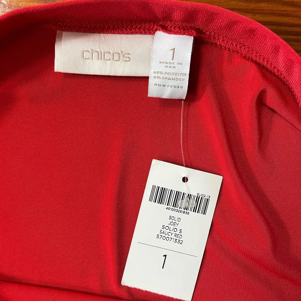NWT Chico’s Joey Solid Hi-Lo Skirt in Saucy Red - Sz 1 (M / 8) 💕🎀 - Image 5
