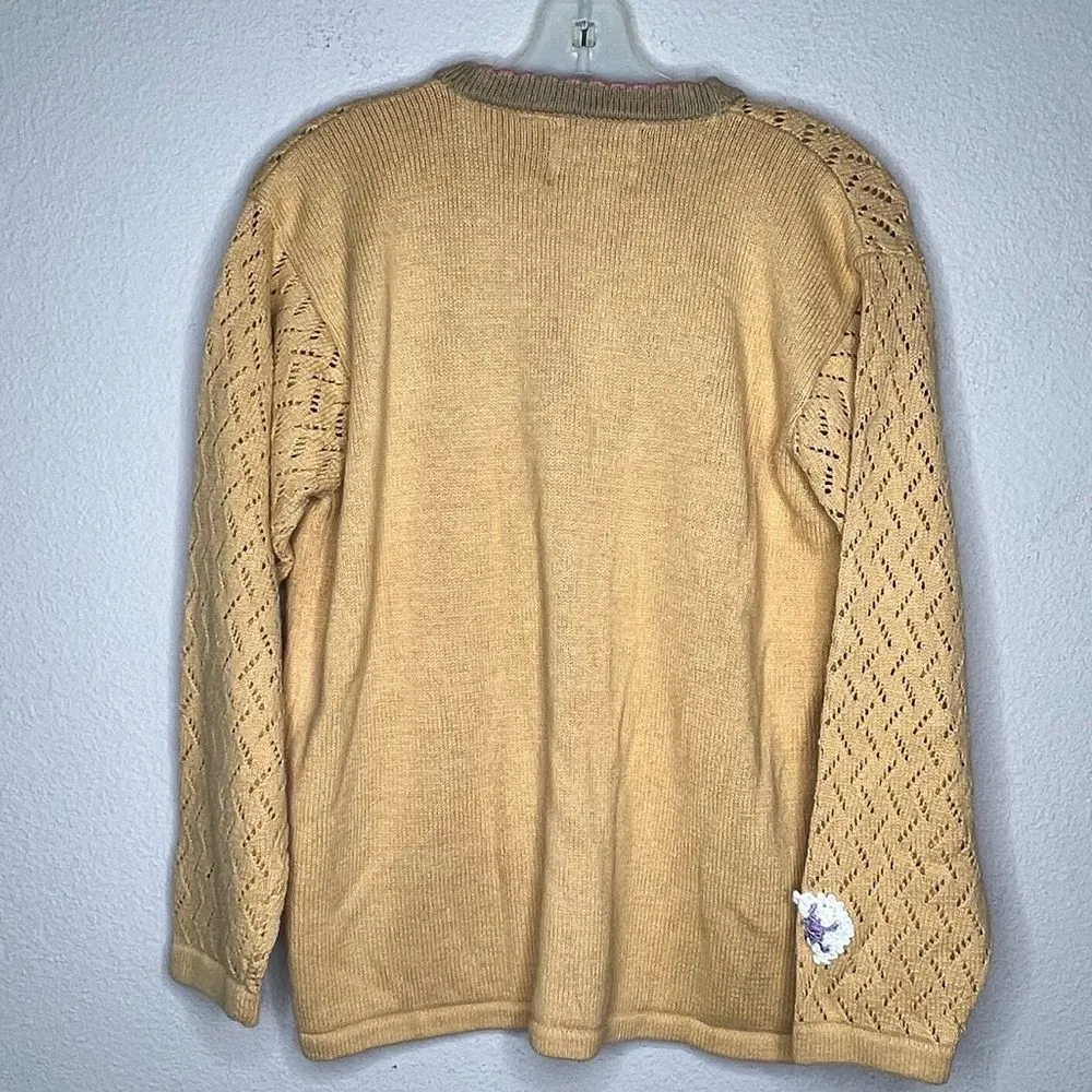 Vintage Storybook Knits Cardigan‎ Sweater nwt Pink Size M - Image 4