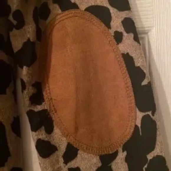 Pink Clover Abby Button Back Knit Top - Leopard with elbow patches - Size S - Image 5