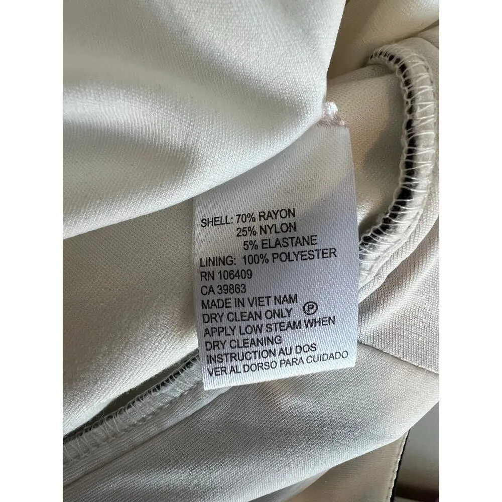 Tahari by ASL Women's Classic Black & Ivory Fitted Dress Size 14 - Image 9