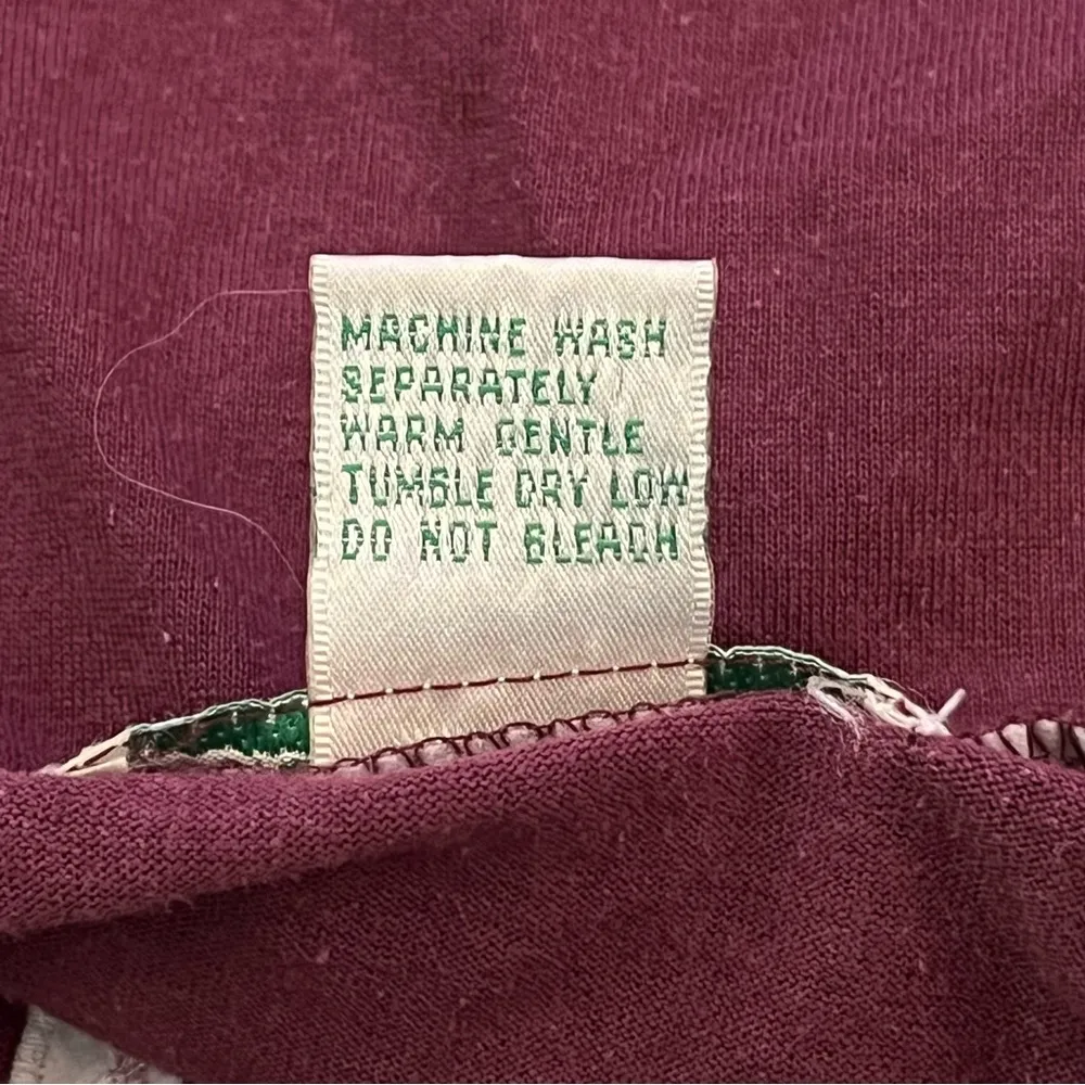 Vtg 80s Colleen’s Collectables Artsy Abstract Embroidered Patchwork Top Maroon S Purple - Image 4